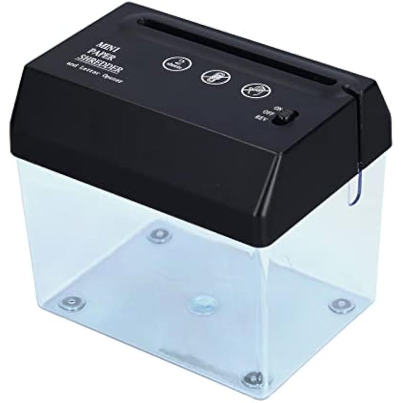 A6 Mini Paper Shredder ABS Portable Electric Shredder USB/Battery Powered Paper Cutting Machine for A6 Paper,Bills,Receipts,for Home,Office（6.42 x 4.69 x 5.79in ） - Image 1